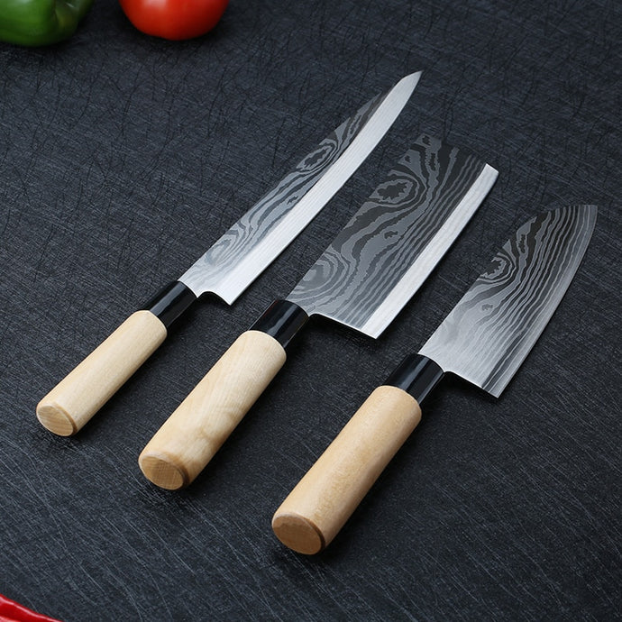 Set Knives Chef Japan Steel
